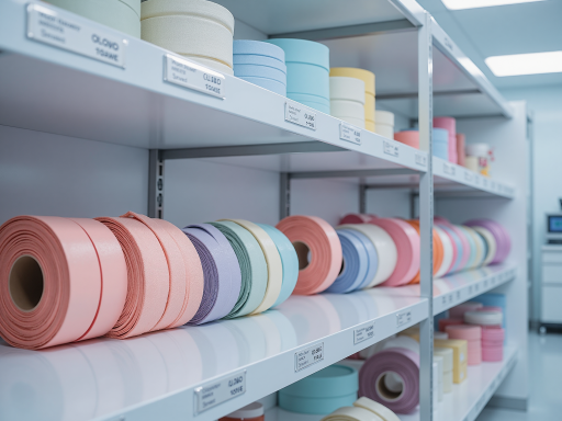 改性塑料样品展示,多种颜色和形状的塑料制品,技术研发实验室背景